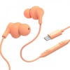 Hama kõrvaklapid In-ear headphones Curly usb-c oranž