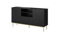 Cama Meble puhvetkapp PAFOS chest on golden steel frame 150x40x90cm matte must