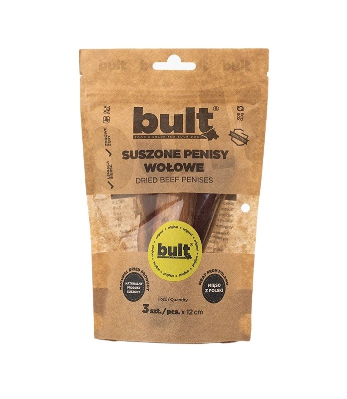 Bult maius koerale Dried Beef Penises, 3tk