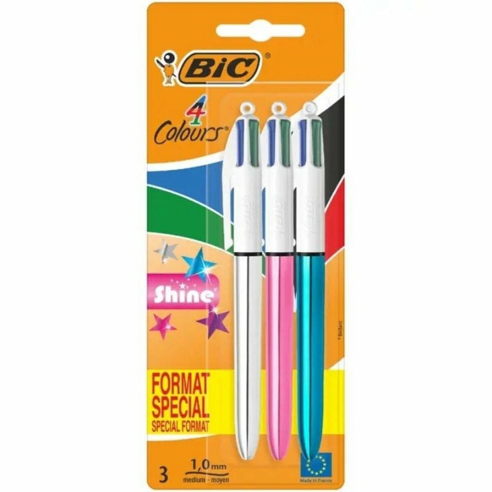Bic Biro pastapliiatsite komplekt 4 Colors Shine 9122751