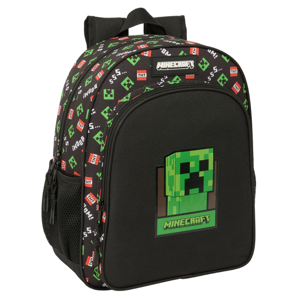 Minecraft seljakott must 32x38x12cm