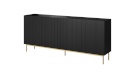 Cama Meble puhvetkapp PAFOS chest on golden steel frame 200x40x102 matte must