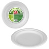 Best Products Green Taldrikute komplekt Suhkruroog Ø 17cm valge Biolagunev Ühekordne 25tk
