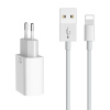 Mcdodo Dual USB charger CH-6720 (EU) Lightning 1m Travel set (valge)