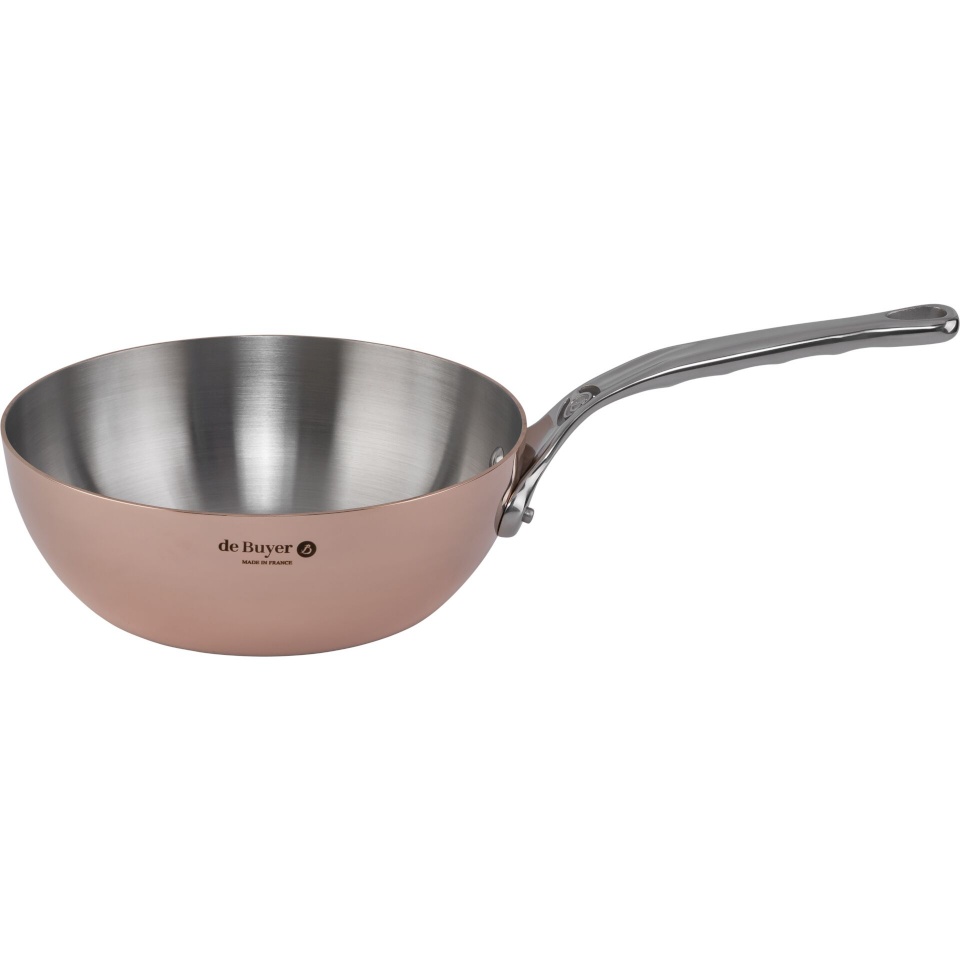 De Buyer pann Prima Matera Sauté Pan Copper/steel 20cm curved induction