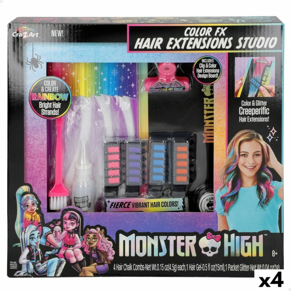 Monster High Soengukomplekt Juuksepikendused 4 Ühikut