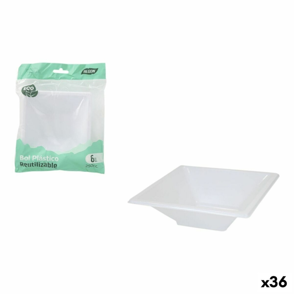 Algon Set za Predjelo Plastmass 250ml 12x12x2cm 6tk (36tk)