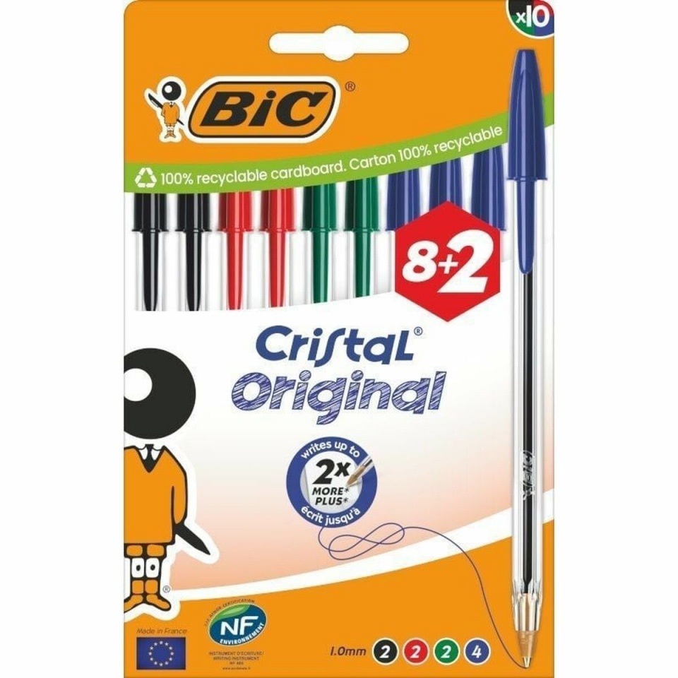 Bic Biro pastapliiatsite komplekt Cristal Original 516355