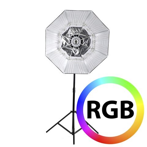 Falcon Eyes stuudiovalgus RGB LED Lamp RX-782 with Foldable Softbox 100cm