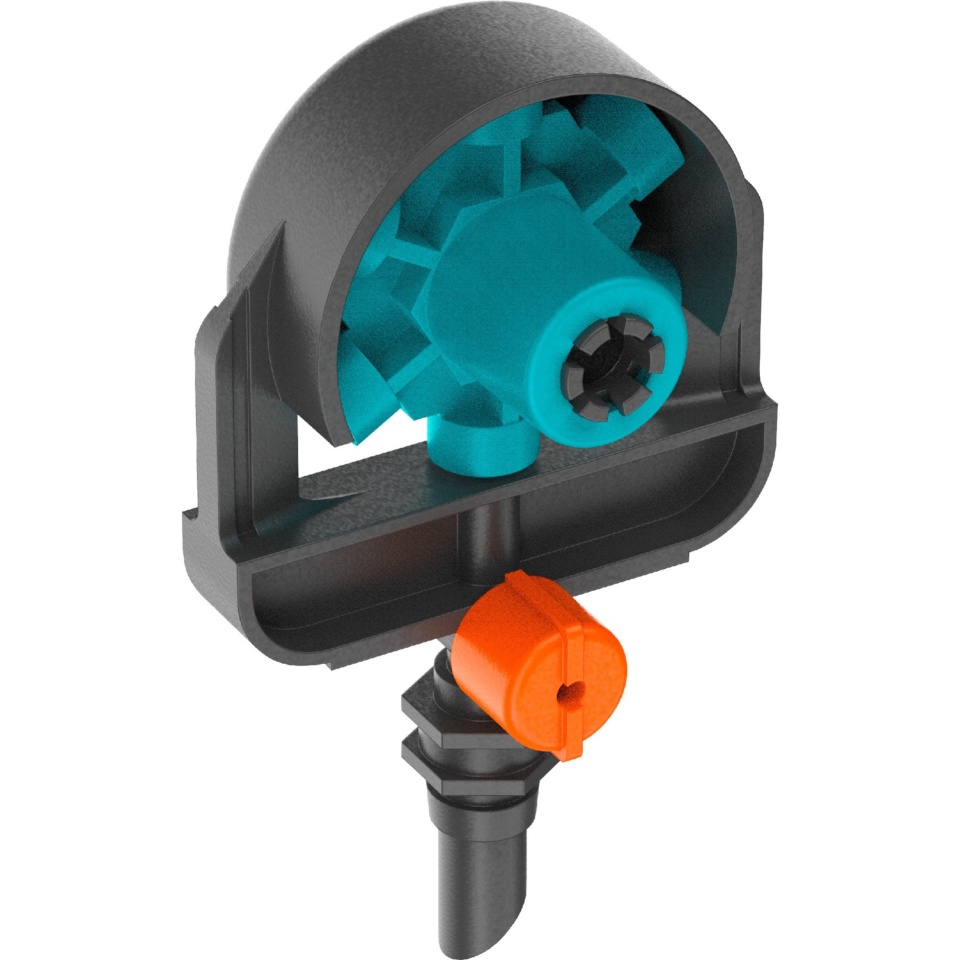 Gardena kastmissüsteemi pihustusotsik 13324-20 Micro-Drip System 6 in 1 Spray Nozzle, must/sinine