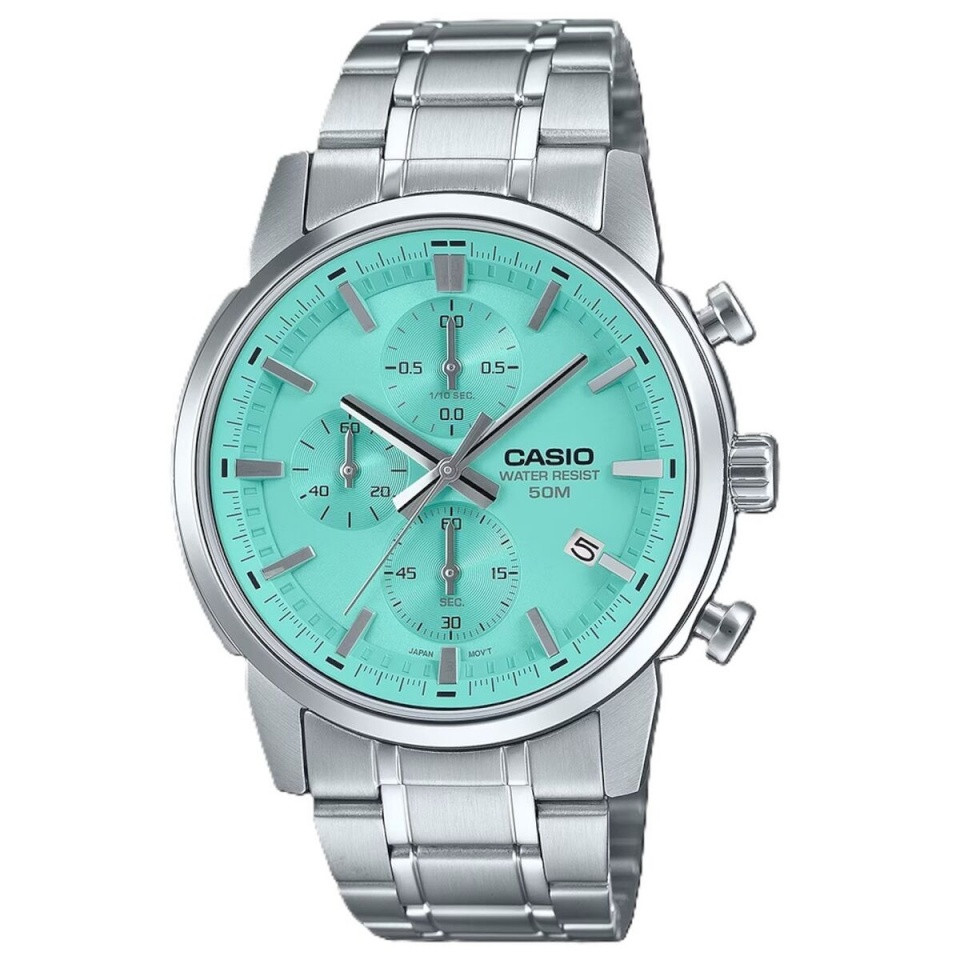 Casio meeste kell CHRONO DATE SILVER AQUA