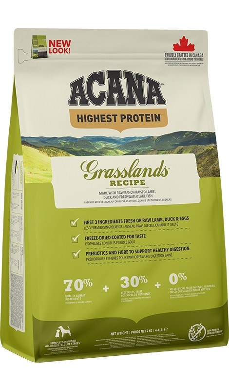 Acana kuivtoit koerale Highest protein Grasslands, 2kg