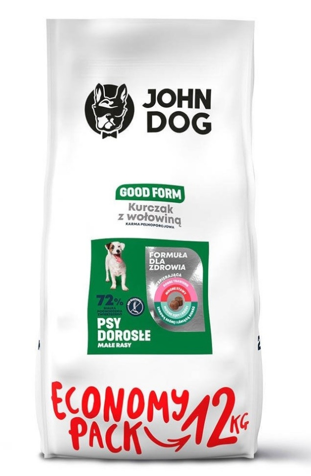 John Dog kuivtoit koerale Good Form Adult Chicken with Beef, 12kg