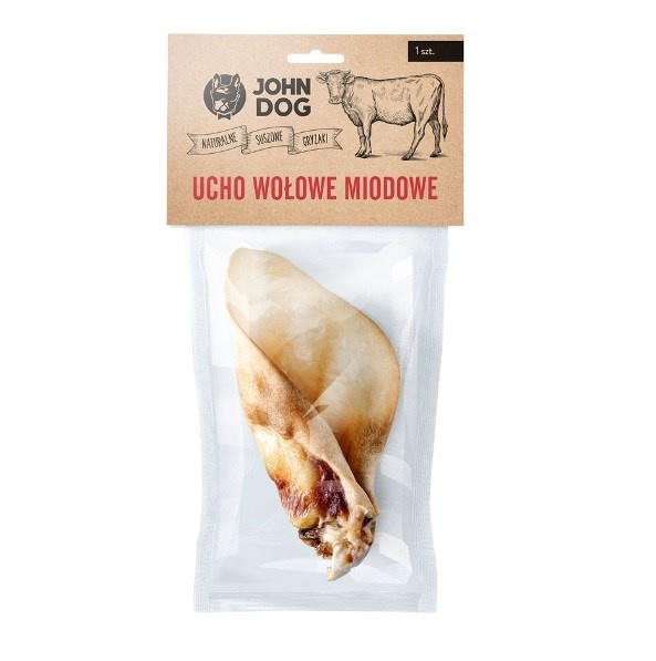 John Dog kuivtoit koerale Beef Ear, 1tk