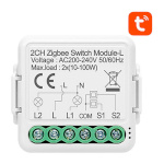 Avatto nutilüliti Smart Switch Module ZigBee N-LZWSM01-2 No Neutral TUYA, valge