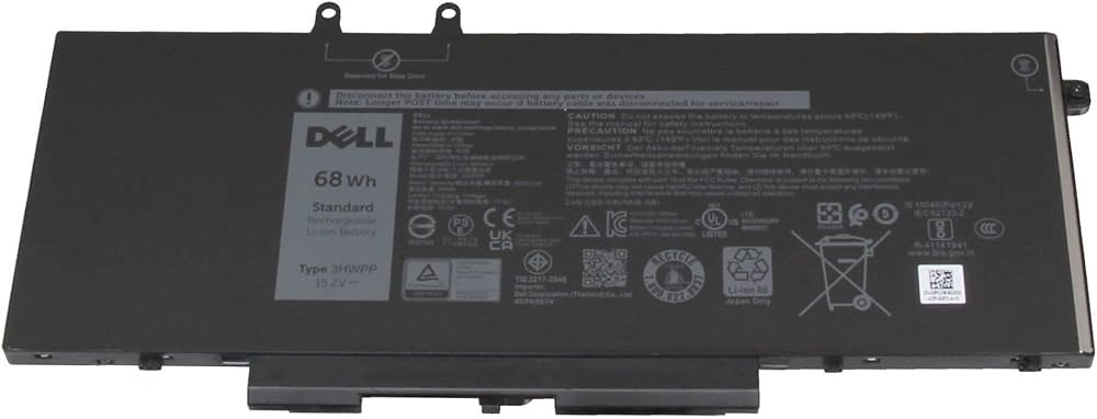 Dell sülearvuti aku Primary Battery Lithium-Ion 68Whr 4-cell for Latitude 5401/5501/5410/5510/5411/5511 / Precision 3541/3550/3551