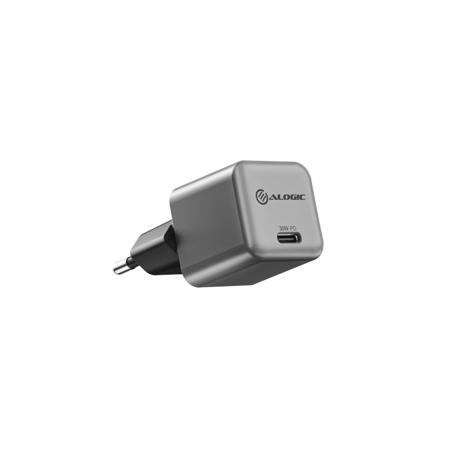 ALOGIC laadija Rapid Power 30W USB-C PD Fast GaN Charger mini Gray