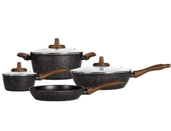 Smile MGK-24 7-piece cookware set with deep frying pan