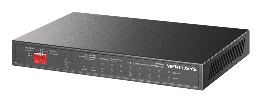 Mercusys switch MS110GMP network Gigabit Ethernet (10/100/1000) Power over Ethernet (PoE) must
