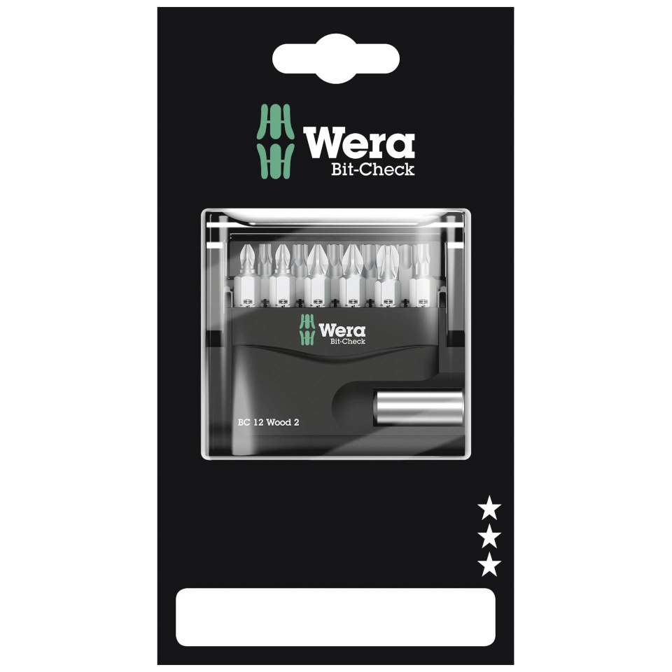 Wera kruvikeerajate komplekt Bit-Check 12 Wood 2