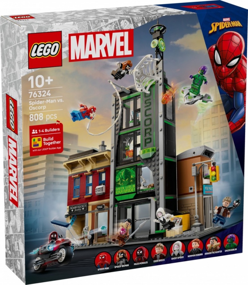 LEGO klotsid 76324 Marvel Super Heroes Spider-Man vs. Oscorp