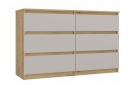 Top E Shop kummut M6 MALWA CHEST OF DRAWERS 120CM 6 DRAWERS COLOUR ARTISAN OAK/CASHMERE