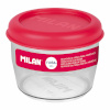 Milan hermeetiline lõunasöögi karp 500ml roosa läbipaistev Plastmass Ümmargune Ø 12cm