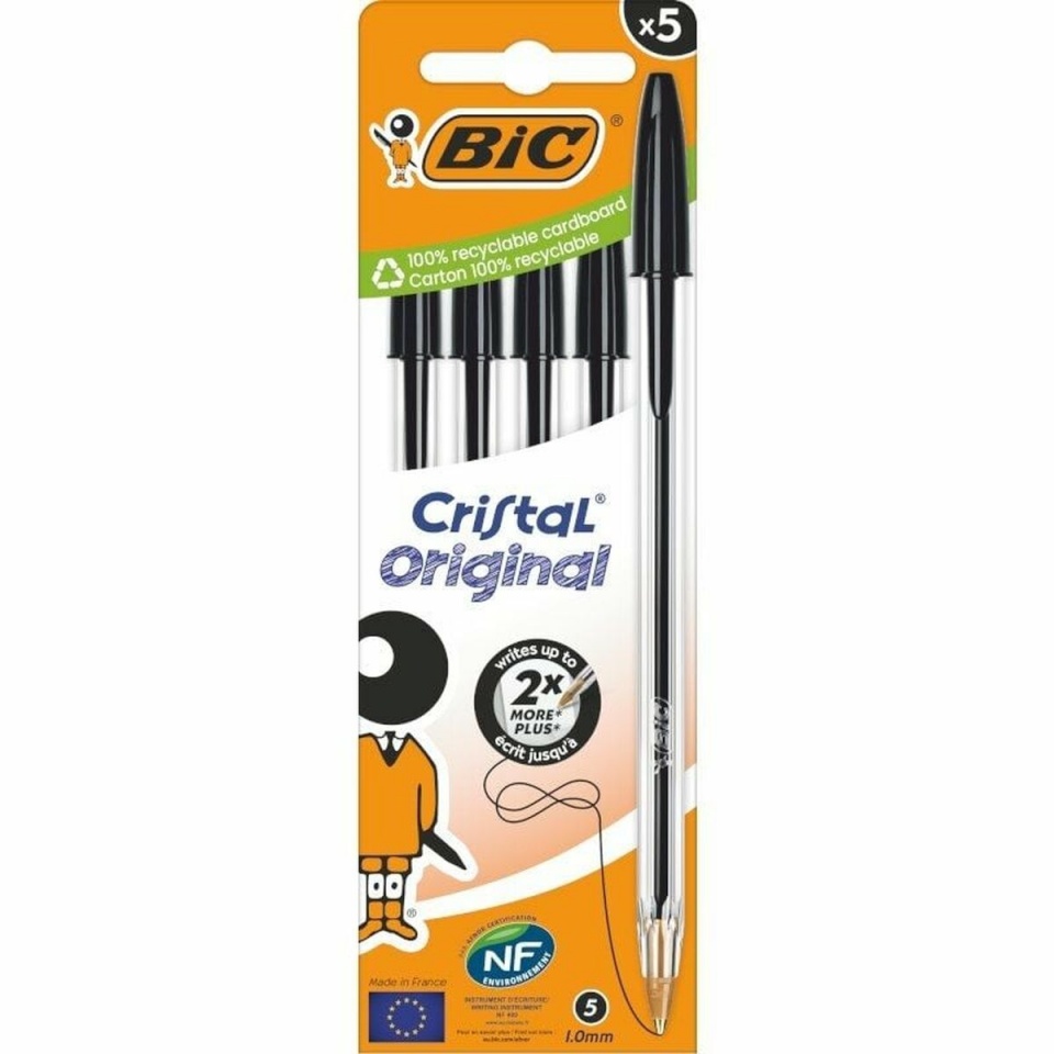 Bic Biro pastapliiatsite komplekt Cristal Original 516345 must