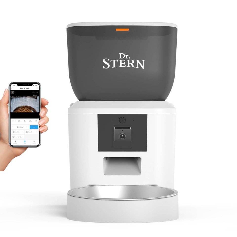 Dr.Stern nutikas automaatne lemmikloomasöötja, 4L, Kaamera 1080P, valge