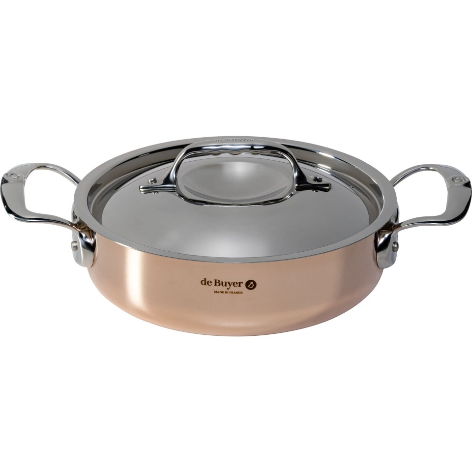 De Buyer pott Prima Matera Saucepot copper/steel low 20cm induction