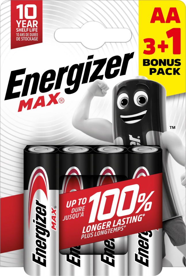 Energizer patarei Energizer Max Alkaline AA CHP4 3+1