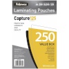 Fellowes lamineerimiskile A4 Glossy 125 Micron Laminating Pouch 250-Value pakk