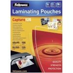Fellowes lamineerimiskile Glossy 125 Micron Card Laminating Pouch - 65x95 mm