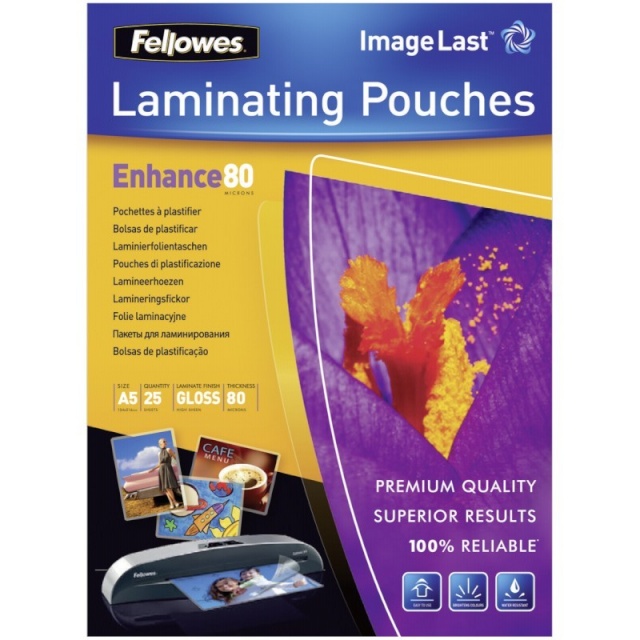 Fellowes lamineerimiskile ImageLast A5 80 micron 25-pakk