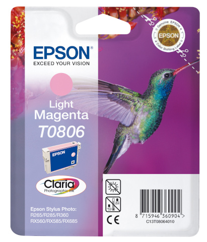 Epson tindikassett T0806 hele magenta