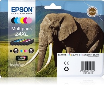 Epson tindikassett T24 Multipack XL (Bk/ C/ M/ Y/ LC/ LM)