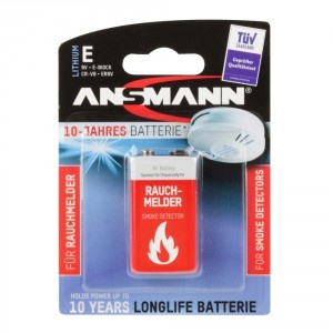 Ansmann patarei Lithium 9V-Block for Smoke Detector