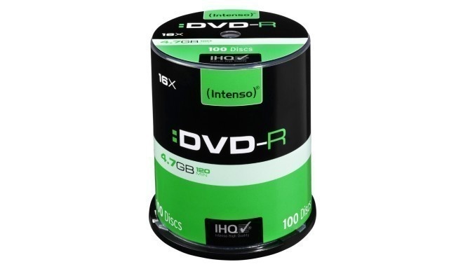 Intenso toorik 1x100-pack DVD-R 4,7GB 16x Speed, Cakebox