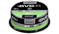 Intenso toorik 1x25-pack DVD-R 4,7GB 16x Speed Cakebox printable