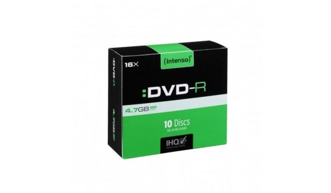 Intenso toorik 1x10-pack DVD-R 4,7GB 16x Speed, Slimcase