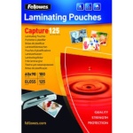Fellowes lamineerimiskile Glossy 125 Micron Card Laminating Pouch - 60x90 mm