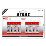 Arcas patareid Alkaline 1,5V LR6/AA, 8(4+4) pakk