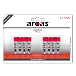 Arcas patareid Alkaline 1,5V LR03/AAA, 8(4+4) pakk