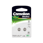 Camelion patareid Alkaline Button celles 1.5V (LR621)/AG1//LR60/364, 2-pack, "no mercury"