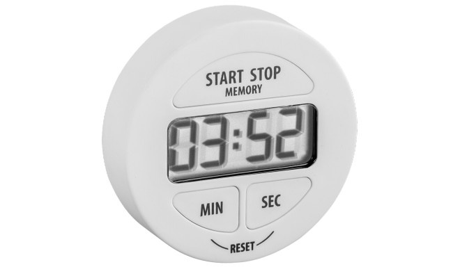 TFA kell 38.2022.02 electronic timer clock valge