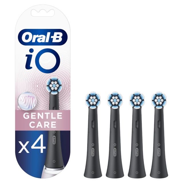 Braun lisaharjad Oral-B iO Gentle Care Black, 4tk, must