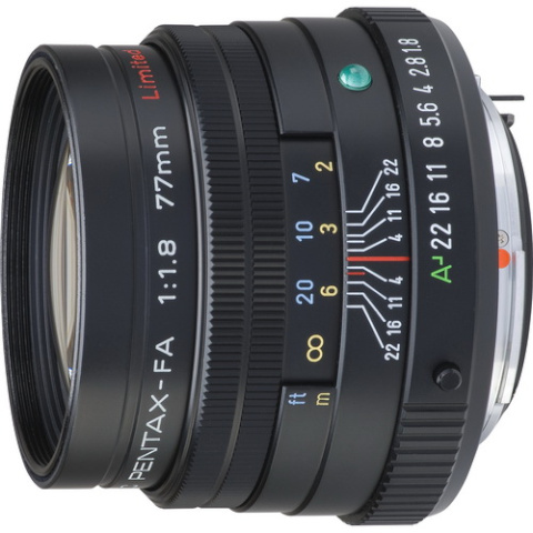Pentax objektiiv smc FA 77mm F1.8 Limited must