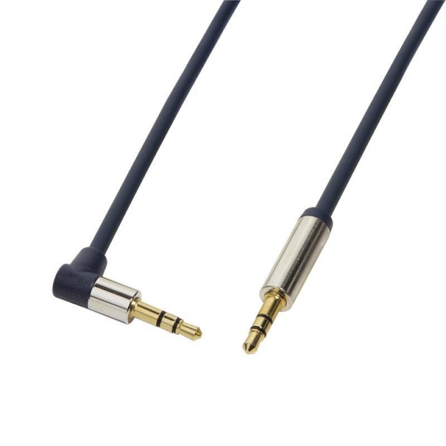 LogiLink Audio kaabel 3.5 Stereo M/M 90° angled, 1.00 m, sinine