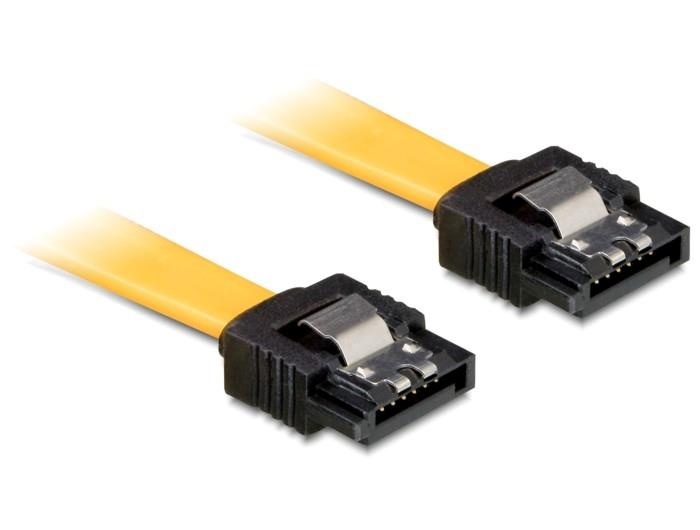 Delock kaabel SATA 6 Gb/s 50 cm straight/straight metal yellow
