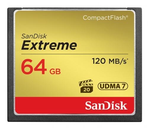 SanDisk mälukaart Compact Flash Extreme 64GB UDMA7 (transfer 120MB/s)